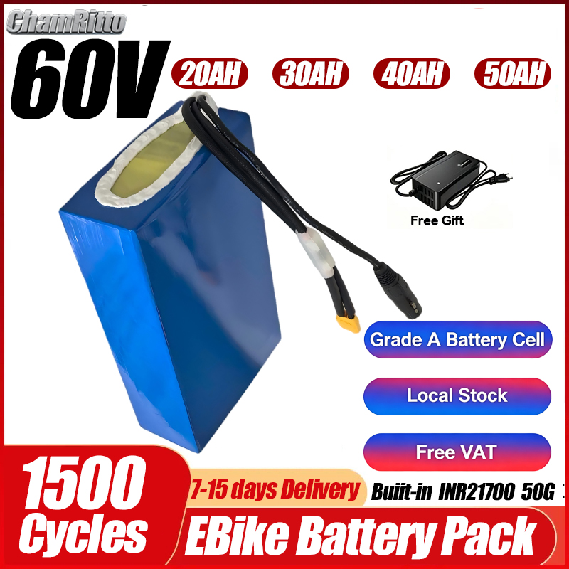 60V 1500W Electric Bicycle 20a - 60V 50Ah Electric Scooter Battery ulasan dan harga